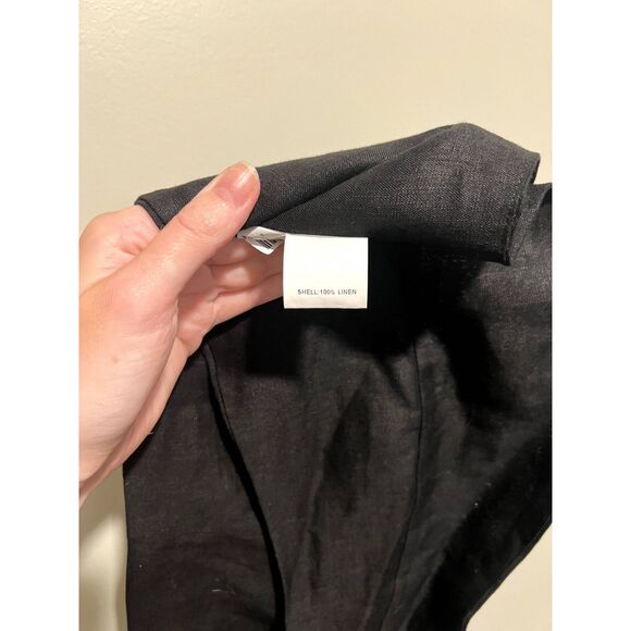 NWT DISSH Zuma Black Linen Wrap Crop Top Women's Size 12 - Picture 9 of 9